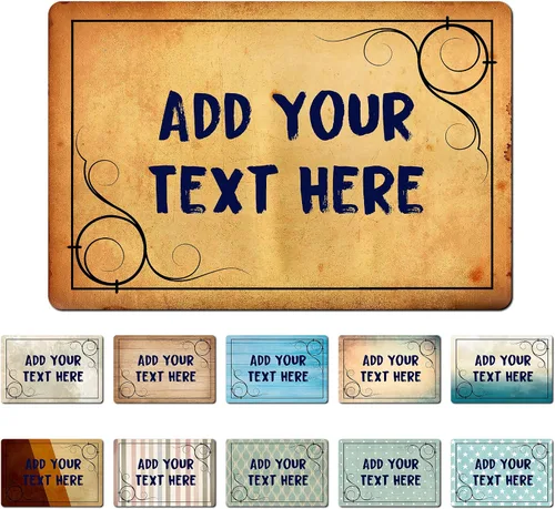 Miniatura 8 de D-Story Tapete de puerta personalizado – Tapetes de bienvenida personalizados para puerta delantera, texto de familia, divertido tapete