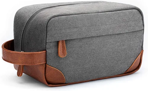 Miniatura 16 de Vorspack Neceser de viaje – Neceser colgante para hombre, resistente al agua, bolsa de afeitar de lona para viajes, Azul marino, M, Classic