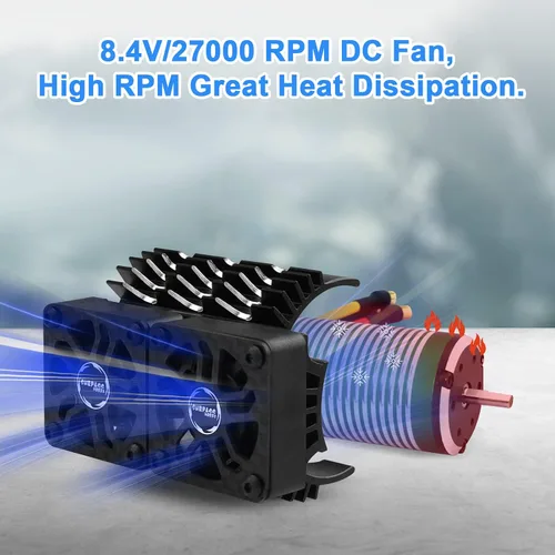 Miniatura 2 de [Paquete de 2] Ventiladores de refrigeración RC Superan Hobby 1.181 in 27000 High RPM Ventilador de motor RC solo ventiladores de repuesto