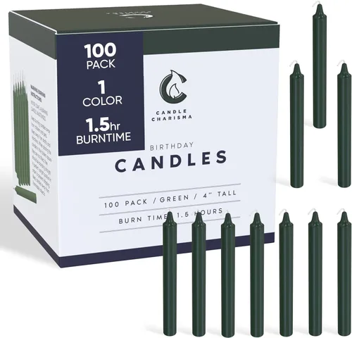 Miniatura 10 de Candle Charisma 100 Velas de Hechizo Blancas - Velas Chime de Parafina Sin Fragancia de 4", Sin Humo y Sin Goteo, Velas de Colores, 1.5 Horas