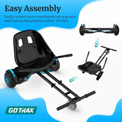 Miniatura 7 de Gotrax Hoverboard - Accesorio de asiento de kart para patineta de equilibrio automático de 6.5", 8", 8.5", 10", longitud del marco ajustable