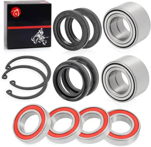 Junta de cojinete de rueda delantera y trasera + kit CIRCLIP para Yamaha Big Bear 400 2007-2012 Grizzly 350 2007-2011 Grizzly 400 2007-2008