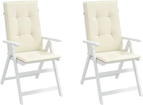 Miniatura 11 de Cojines para silla de jardín con respaldo alto, 2 piezas, color antracita, 47.2 x 19.7 x 1.2 pulgadas, cojines de tela para sillas de comedor