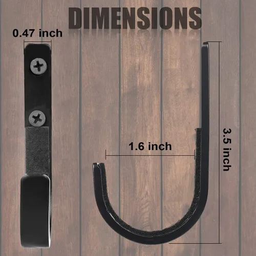 Miniatura 4 de GOHIKING Perchero de almacenamiento para rifles, ganchos para escopeta, ganchos de montaje en pared para cualquier rifles, escopetas, arco de tiro
