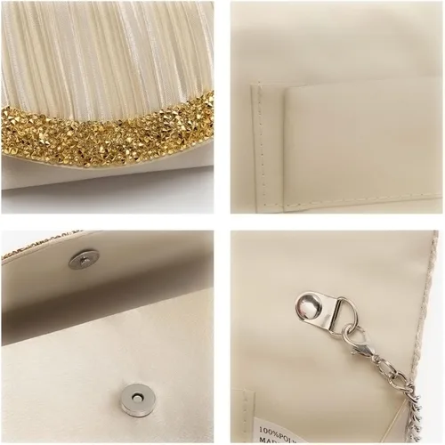 Miniatura 52 de Dasein Bolsos de mano para mujer, bolsos de noche formales con diamantes de imitación para boda, fiesta, baile de graduación, bolso elegante