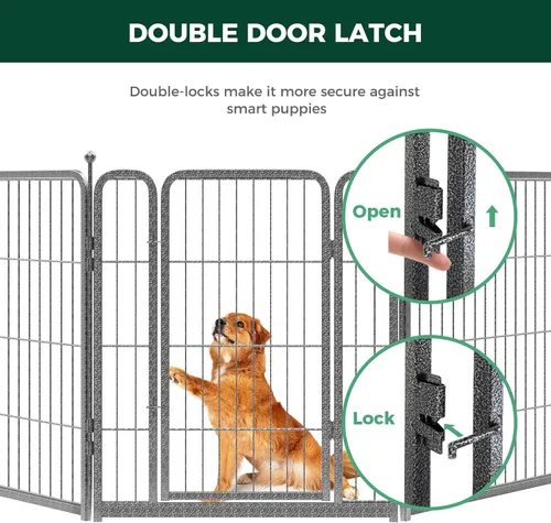 Miniatura 5 de FXW Aster - Corralito para perros diseñado para patio, 32 pulgadas, 16 paneles