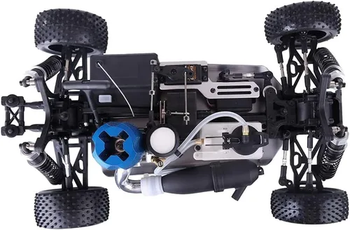 Miniatura 3 de Coche RC 4WD 60KM/H Vehículo RC todoterreno de alta velocidad con motor Nitro, camión de escalada con control remoto de 2.4G para adultos, con Azul
