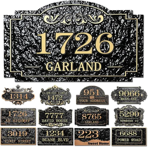 Miniatura 9 de Placa personalizada de dirección de casa, letrero de dirección de nombre de calle personalizado para números de casa, placa para buzón de garaje