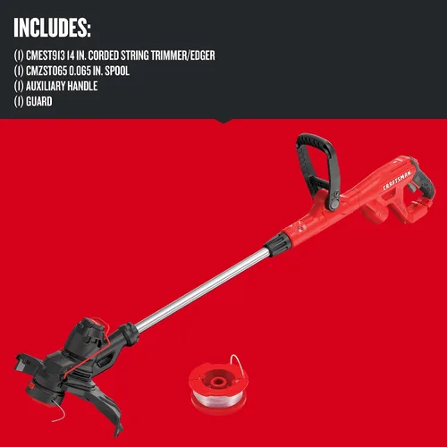 Miniatura 3 de CRAFTSMAN WEEDWACKER® Cortadora de cuerdas, 6.5 amperios, 14 pulgadas (CMEST913)