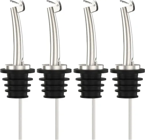 Miniatura 10 de Axe Sickle Juego de 2, 6, o 12 picos vertedores de acero inoxidable, para botellas. Picos de corcho, despachadores de aceite de oliva o licor. Pico