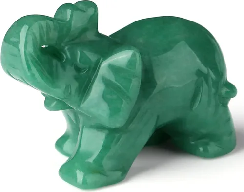 Miniatura 9 de YATOJUZI - Figura de elefante de cuarzo rosa de 5 cm decorativa, cristal curativo rosa, lindo, natural, tallado a mano, pulido, estatua de gema