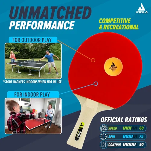 Miniatura 3 de JOOLA Family Premium - Juego de tenis de mesa + pelotas de tenis de mesa JOOLA Training de 3 estrellas