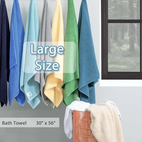 Miniatura 322 de VOOVA & MOVAS Toallas de mano blancas - 100% algodón Ligeras Gruesas Secado rápido Suaves Absorbentes, paquete de 4 piezas grandes de 18