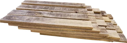 Miniatura 8 de Tablones de madera reciclada rústica desgastada para manualidades, proyectos y decoración (6 tablones de 36 pulgadas de largo)