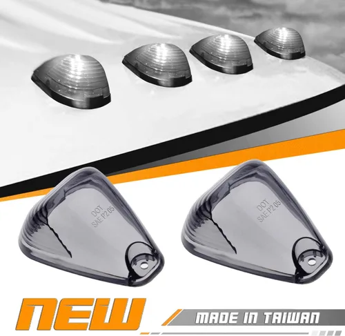 Miniatura 3 de HERCOO Lente de luces de marcación de cabina de techo ahumado con bombillas LED, repuesto compatible con F150, F250, F350, F450, F550, Super Duty