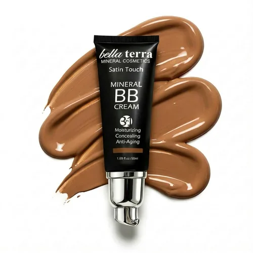 Miniatura 13 de Bellaterra Cosmetics BB Cream – Hidratante con color y base mineral, tono oscuro 108 – Ligero, sin aceite, cobertura acumulable, acabado mate, 42.5