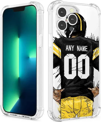 Miniatura 15 de Funda protectora personalizada con nombre y números para iPhone 15, 14, 13, 12, 11 Xs Max XR 8 7 6 Plus 11 Pro Mini, delgada, a prueba de golpes