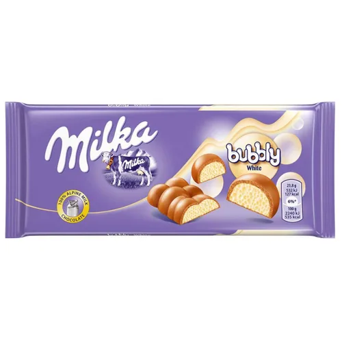 Miniatura 2 de Milka Bubbly Chocolate Blanco, 95g/3.35oz (PACK DE 5)