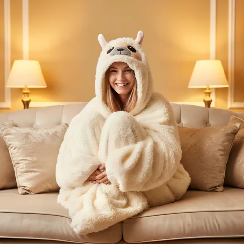 Miniatura 3 de Manta de llama para adultos, manta de lana Sherpa de alpaca, regalos de llama para niñas, mujeres, hombres y niños, esponjosa, cálida y acogedora