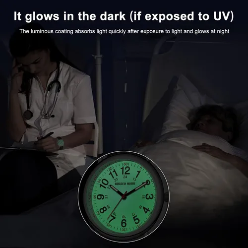 Miniatura 3 de GOLDEN HOUR Reloj de enfermera impermeable para profesionales médicos estudiantes mujeres y hombres varios colores esfera luminouse de fácil lectura