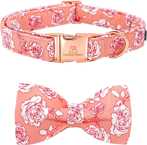 Miniatura 14 de Lionheart glory Collar de perro con lazo azul con lazo estampado de tiburón, collar para perro niño o niña, suave, duradero, ajustable, para perros