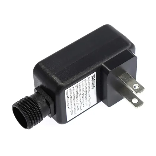 Miniatura 3 de Dirduaid Transformador LED de 12 V 0.6 A, adaptador de corriente inflable clase 2, transformador de bajo voltaje IP44, enchufe de EE. UU.