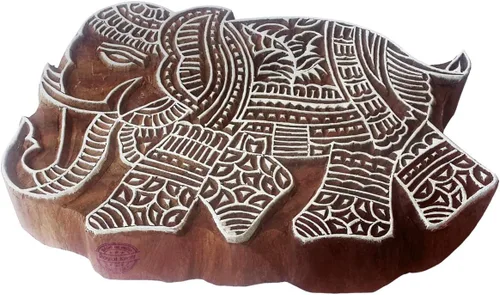 Miniatura 22 de Bloque de impresión tradicional patrón de caballo grande sello de madera grande