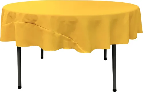 Miniatura 56 de LA Linen - Mantel redondo lavable de popelina de poliéster, resistente a manchas y arrugas, 51", mantel de tela para comedor, cocina, fiesta, Negro