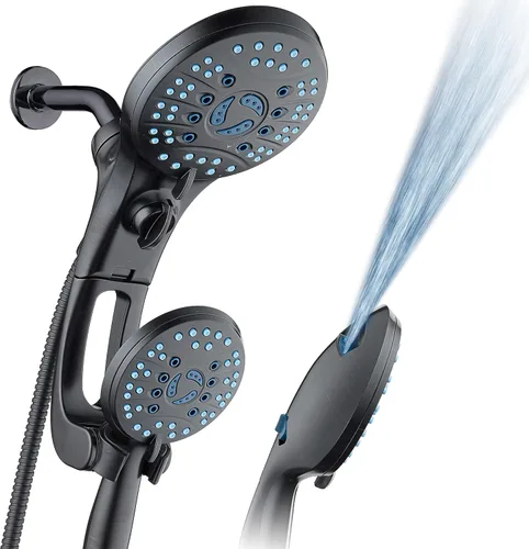 Miniatura 12 de Hotel Spa AquaCare Como-Se-Vió-En-La-TV Cabezal de ducha de alta presión manual/de lluvia de 50 modos de 3 vías con brazo ajustable – Boquillas Todo
