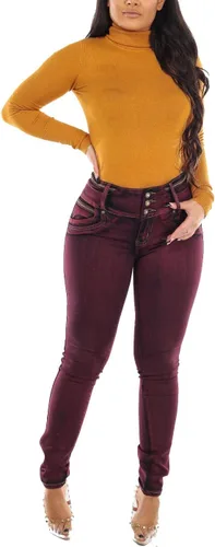 Miniatura 8 de Moda Xpress - Jeans levantadores de glúteos para mujer, ajustados, de cintura alta, elásticos