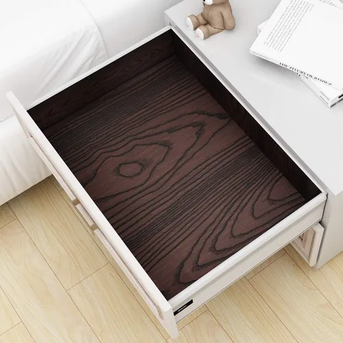 Miniatura 6 de Livelynine Papel de contacto de madera de roble oscuro para encimeras de escritorio, despegar y pegar, envoltura de vinilo de grano de madera