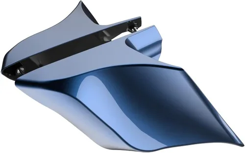 Miniatura 90 de Advanblack Barracuda - Cubiertas laterales estiradas plateadas (brillantes), paneles extendidos para Harley Touring Street Glide Road Glide Electra