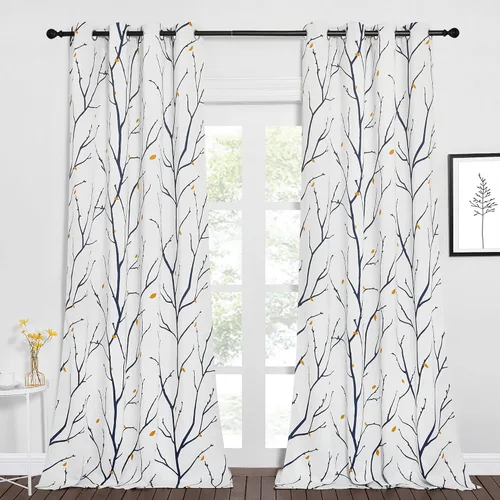 Miniatura 109 de NICETOWN Paneles de Cortinas Opacas para Dormitorio - Tratamiento de Ventanas con Aislamiento Térmico, Ojales Sólidos, Cortinas Opacas con Diseño