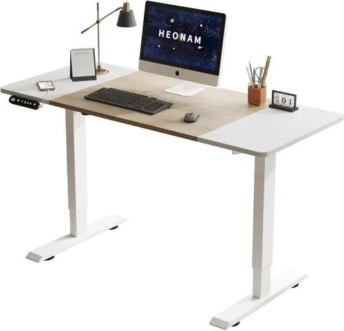 Miniatura 13 de Escritorio eléctrico de pie con motor dual de 63 pulgadas, escritorio de pie ajustable en altura con control de memoria y amplio escritorio