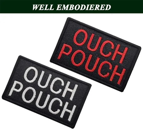 Miniatura 2 de 2PCS Parches Ouch Pouch, Parche de Velcro Insignia Totalmente Bordada para Chaleco Arnés de Perro y Gorras, Bolsas, Chalecos, Chaquetas, Mochilas