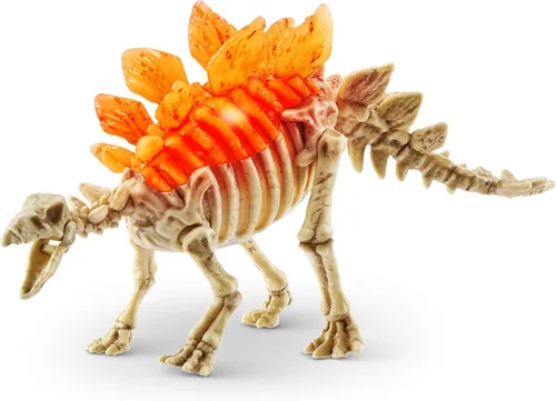 Miniatura 4 de Robo Alive ZURU - Mini Dino Fossil Find (paquete de 2, gigantoraptor y estegosaurio) para niños de 5 años en adelante, excavar y descubrir, STEM