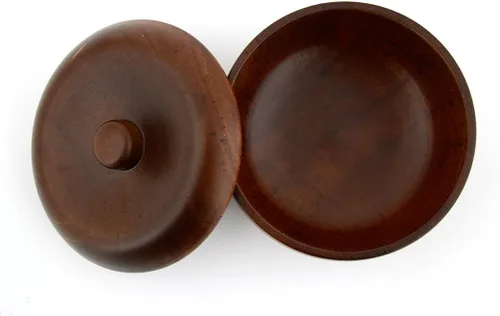 Miniatura 4 de Grandslam Tazón de madera para afeitar con tapa, jabonera para hombre, fácil de enjabonar, se adapta al afeitado húmedo (madera de roble)