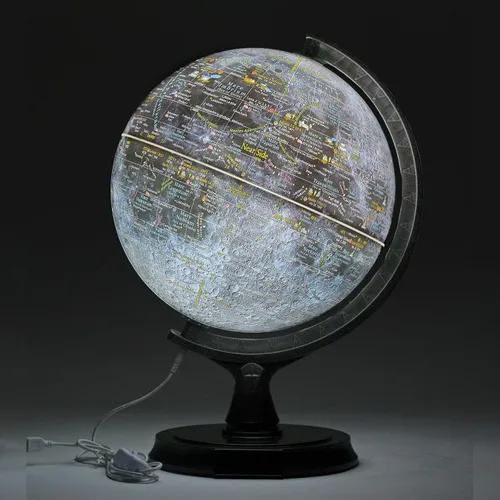 Miniatura 2 de Mapsoft Prime - Globo lunar gris iluminado, 11.8 in, MI-30