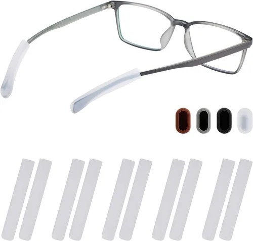 Miniatura 11 de Almohadillas para las orejas de gafas, almohadillas antideslizantes suaves de silicona para las orejas de las gafas, puntas de sienes de silicona