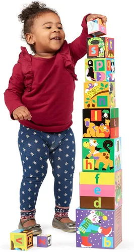 Miniatura 9 de Bloques para montar de Melissa & Doug deluxe, 10 piezas con alfabeto