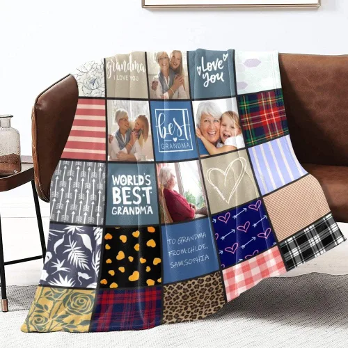 Miniatura 200 de Mantas personalizadas con foto, manta de fotos personalizada, mantas personalizadas con imagen, regalos personalizados para mujeres, hombres