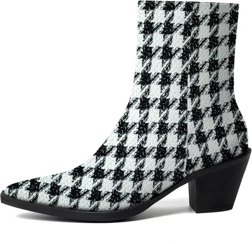 Miniatura 2 de WAYDERNS Botas altas de tacón medio para mujer, con cierre de cremallera, de 2.2 pulgadas
