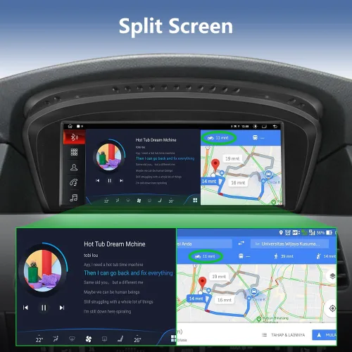 Miniatura 5 de Junsun Radio de coche estéreo Android para BMW Serie 3 5 E60 E90 E93 8.8 pulgadas actualización de pantalla con Carplay Android Auto 2009-2012 CIC