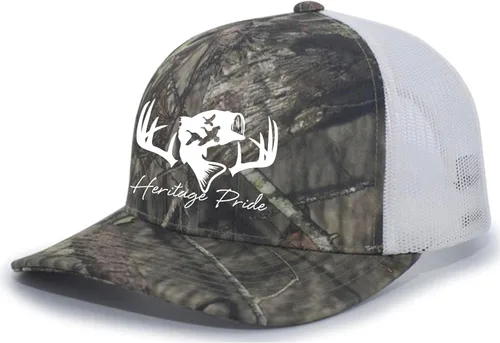 Miniatura 19 de Heritage Pride Sombrero de camionero de malla bordada para hombre de caza de pato de pesca de ciervos