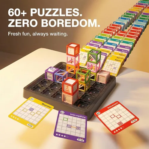 Miniatura 3 de Juego de razonamiento de laberinto láser 2026, juguetes STEM para edades de 8 a 13 años con más de 60 desafíos, juegos de mesa para niños de 8 a 13