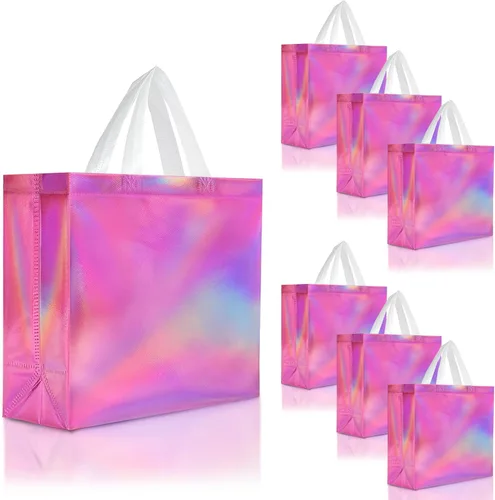 Miniatura 74 de Nush Nush - Bolsas de regalo reutilizables azul aguamarina a granel (azul aguamarina - Tamaño mediano - Juego de 30)