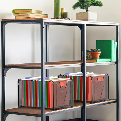 Miniatura 5 de Organizador de malla para archivos colgante de SimpleHouseware, color negro