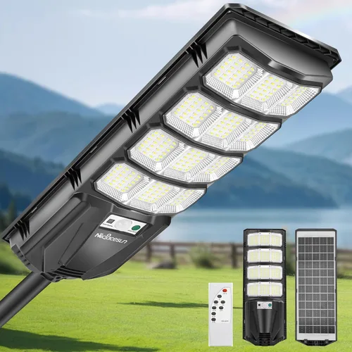 Miniatura 9 de Luces solares para exteriores, 5000LM -6500K, luz solar IP66 impermeable para exteriores con sensor de movimiento y atardecer a amanecer, luz solar