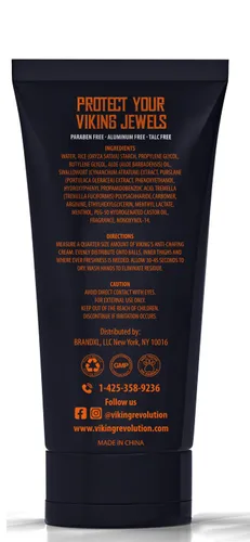 Miniatura 7 de Viking Revolution Desodorante de bolas para hombres con aloe vera y verdolaga - Sin talco, secado rápido, crema de ingle antirozaduras para hombres
