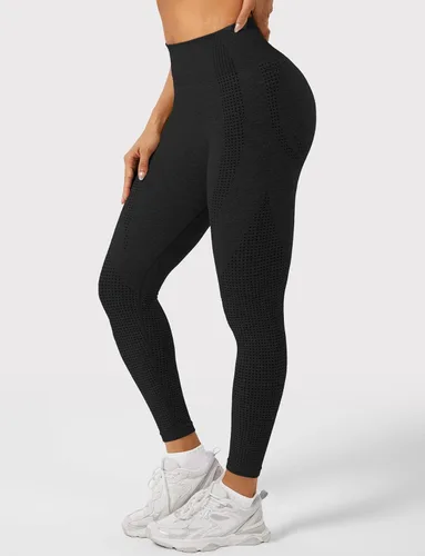 Miniatura 58 de HIGORUN - Leggings sin costuras para mujer, moldeadores, con diseño gráfico de sonrisas, de cintura alta, para el gimnasio, yoga o hacer ejercicio